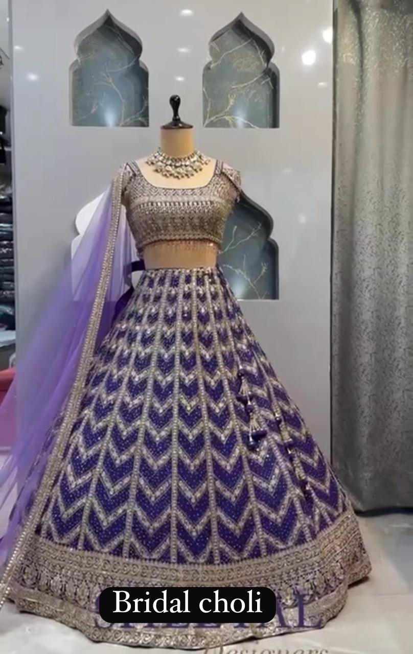 New Bridal Wear Lehenga Choli With Dupatta Set MT-1003