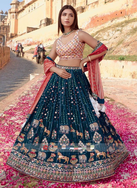 NEW BRIDAL WRAR  LEHENGA CHOLI WITH DUPATTA LC-1568