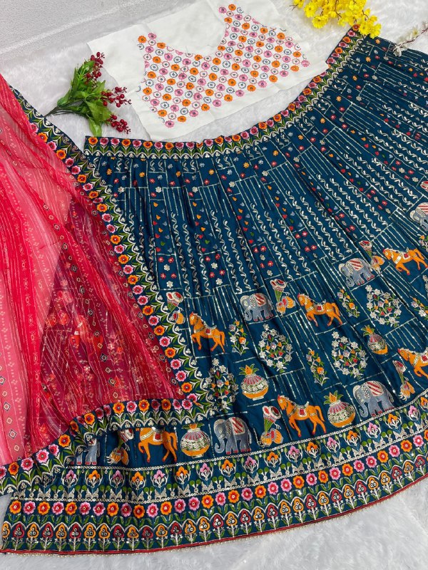 NEW BRIDAL WRAR  LEHENGA CHOLI WITH DUPATTA LC-1568