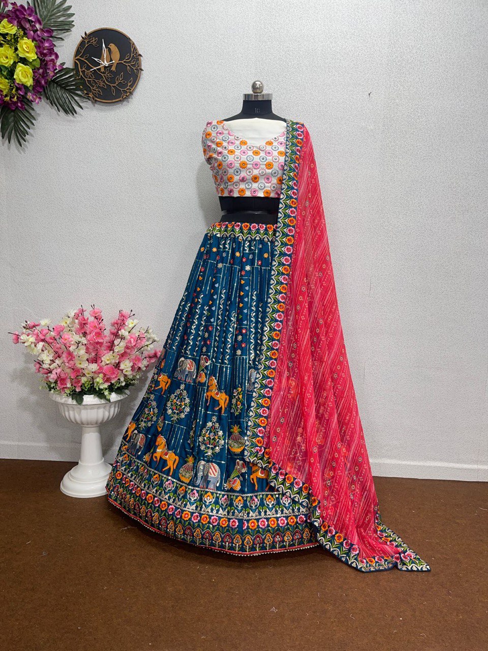 NEW BRIDAL WRAR  LEHENGA CHOLI WITH DUPATTA LC-1568