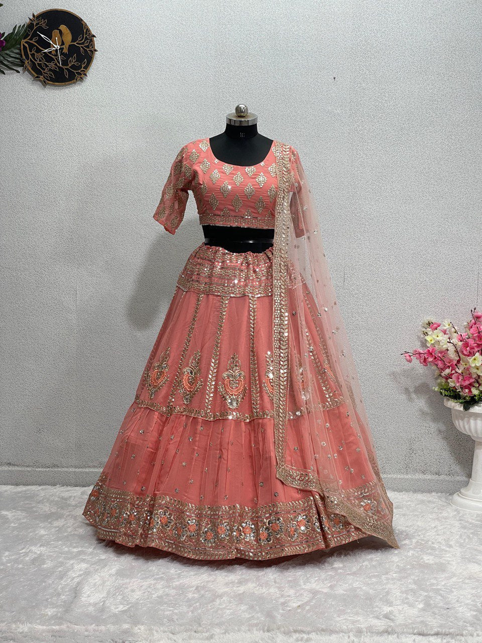 NEW BRIDAL WEAR  LEHENGAS CHOLI WITH DUPATTA LC-1609