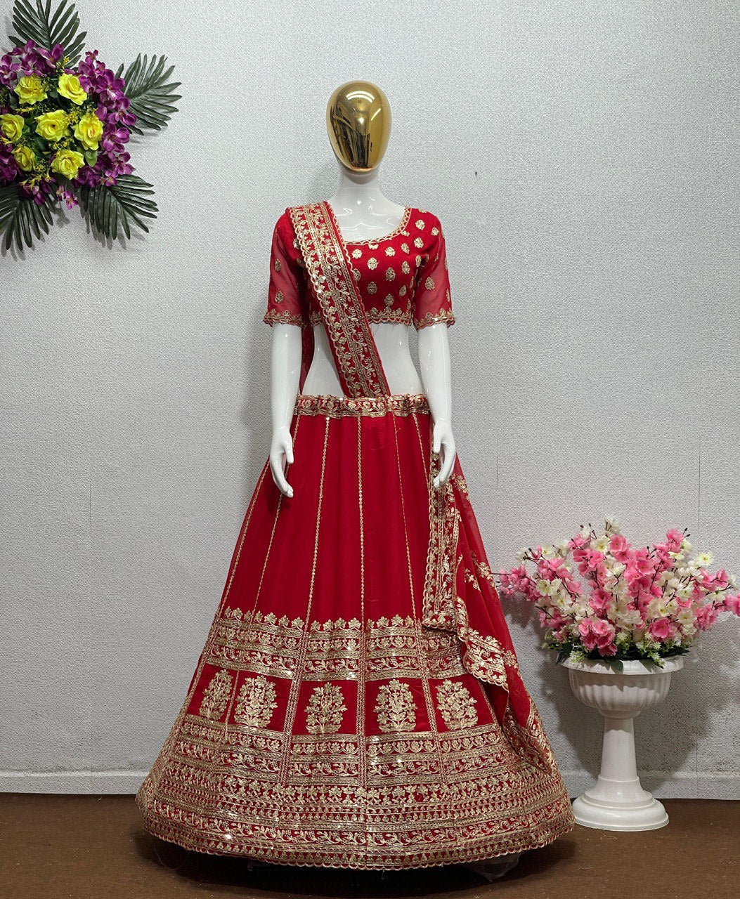 NEW BRIDAL WEAR  LEHENGAS CHOLI WITH DUPATTA LC-1618