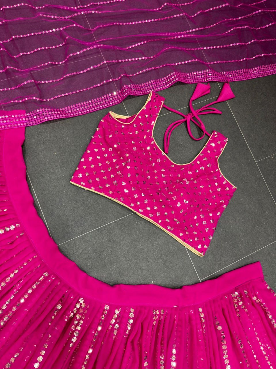 Pink Color Sequnce Lehenga choli LC-6420