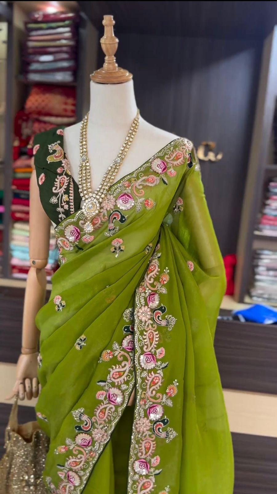 Jimmu Chu silk Febric with Thred & Sequnce work