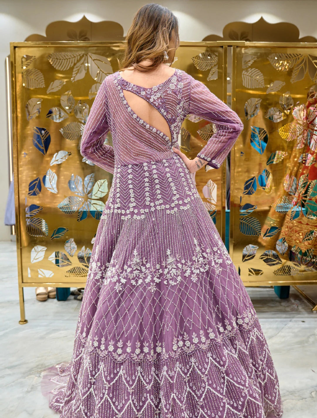 Grace Geometric Prism Lehenga