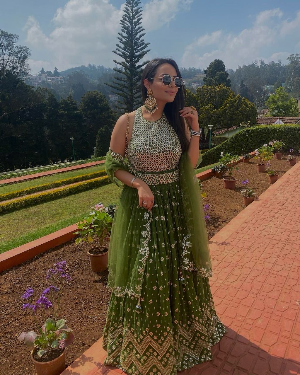 Green Colour Georgette Lehenga Choli With Duppata