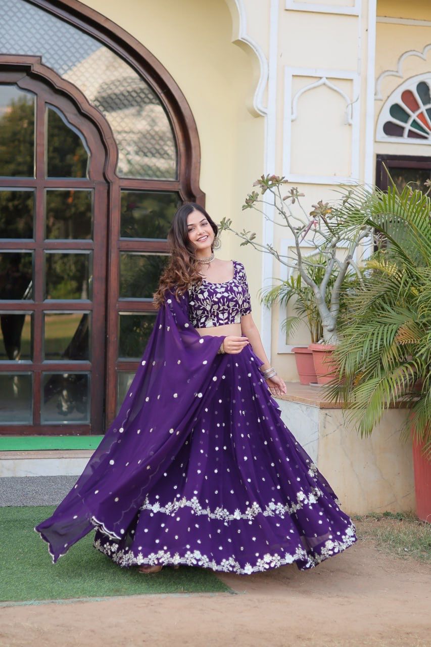 Designer Faux Lehenga Choli With Dupatta Set