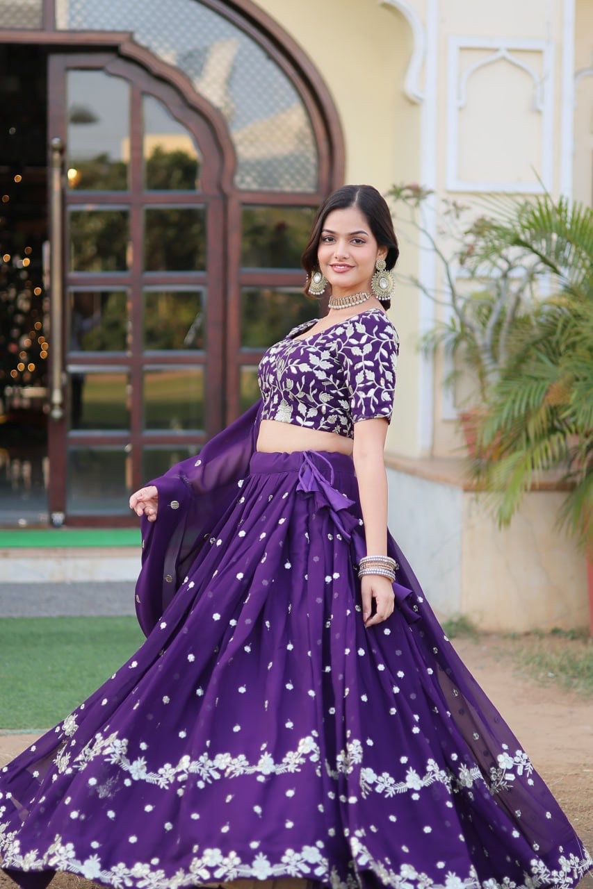 Designer Faux Lehenga Choli With Dupatta Set