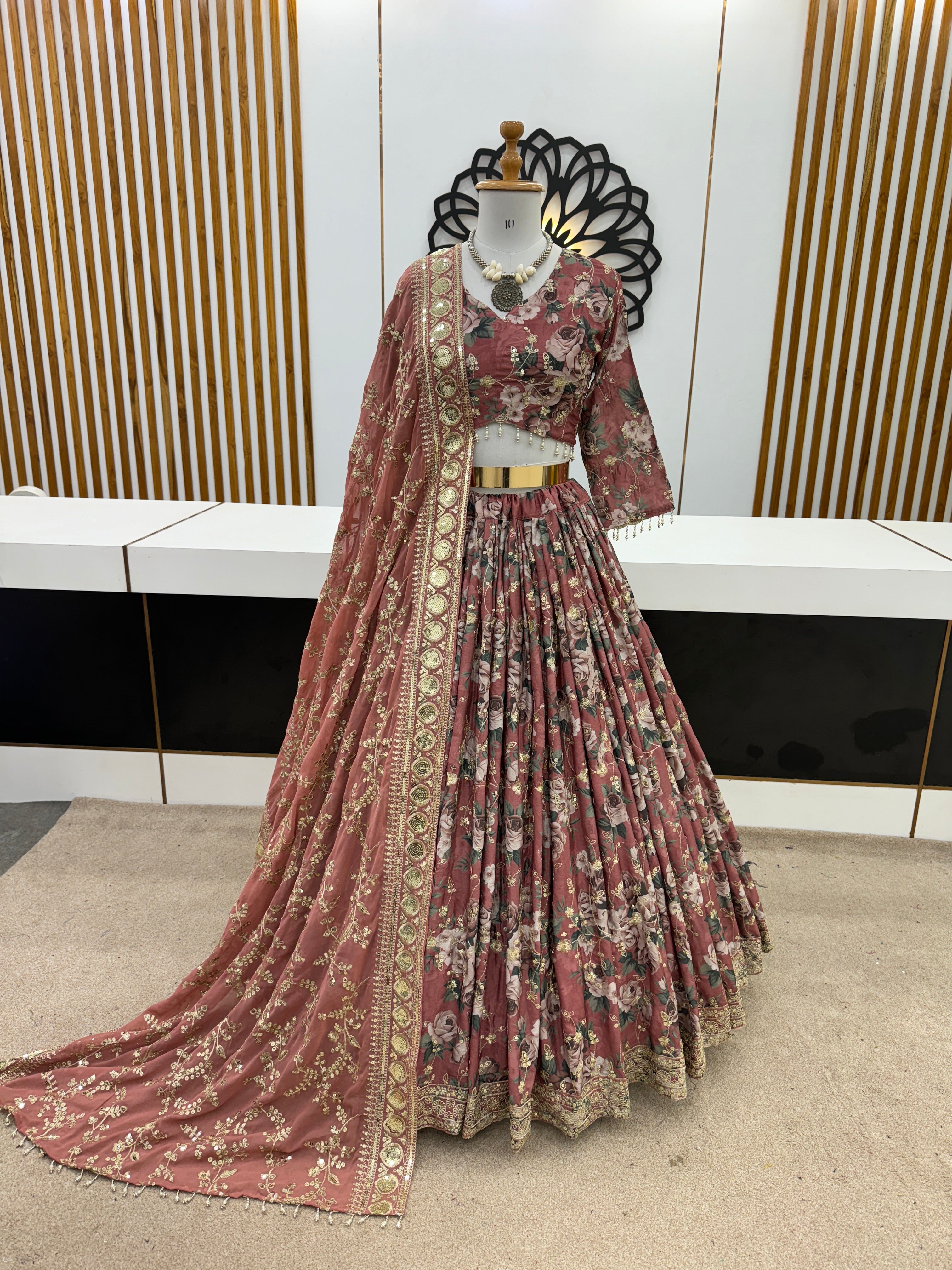 Presenting New Wedding Collection Lehenga Choli With Full Heavy Embroidery Sequence Work