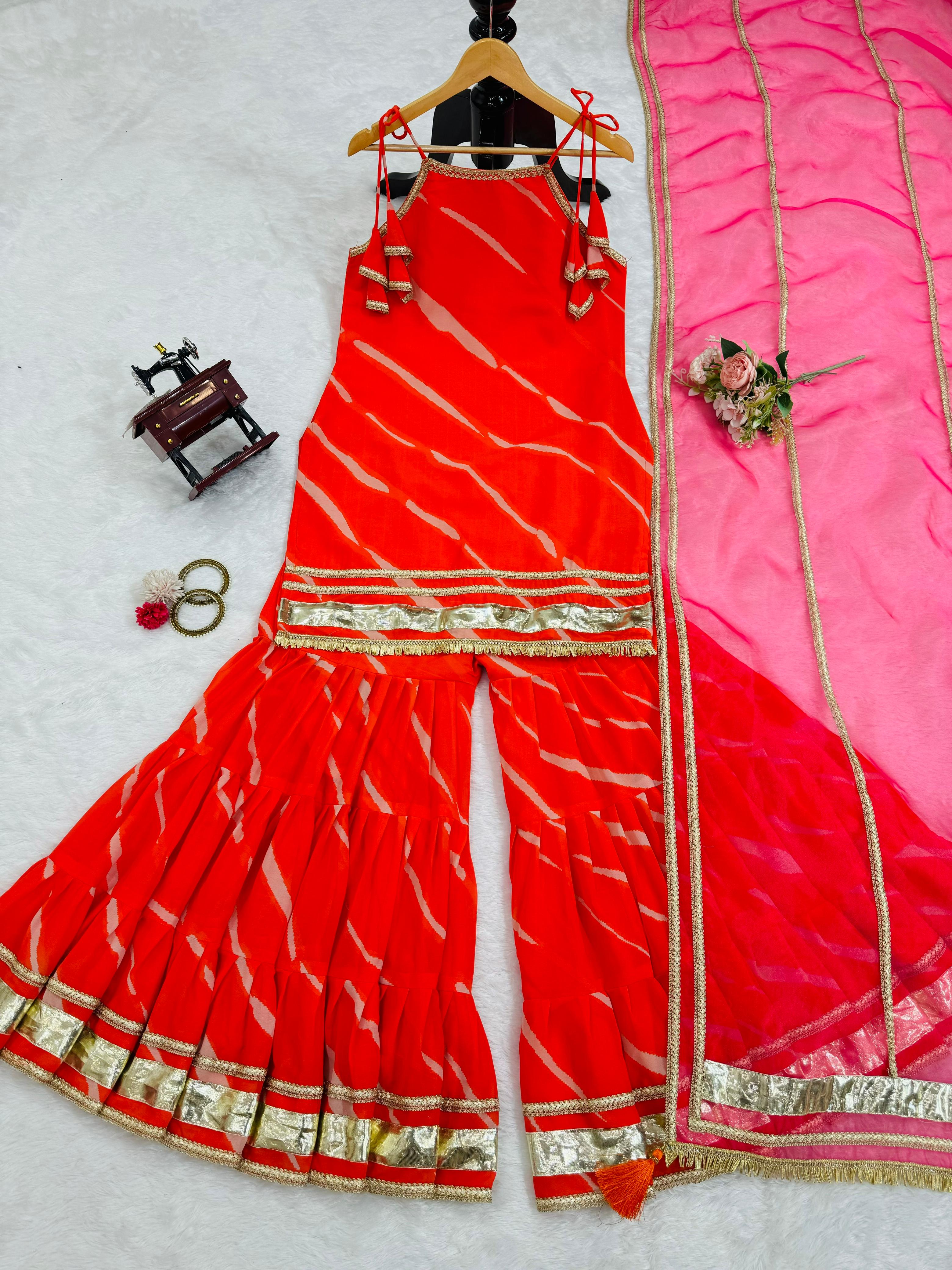 Kurta Set Sharara With Dupatta