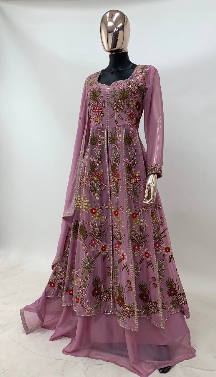 Viscose Silk Gown Set