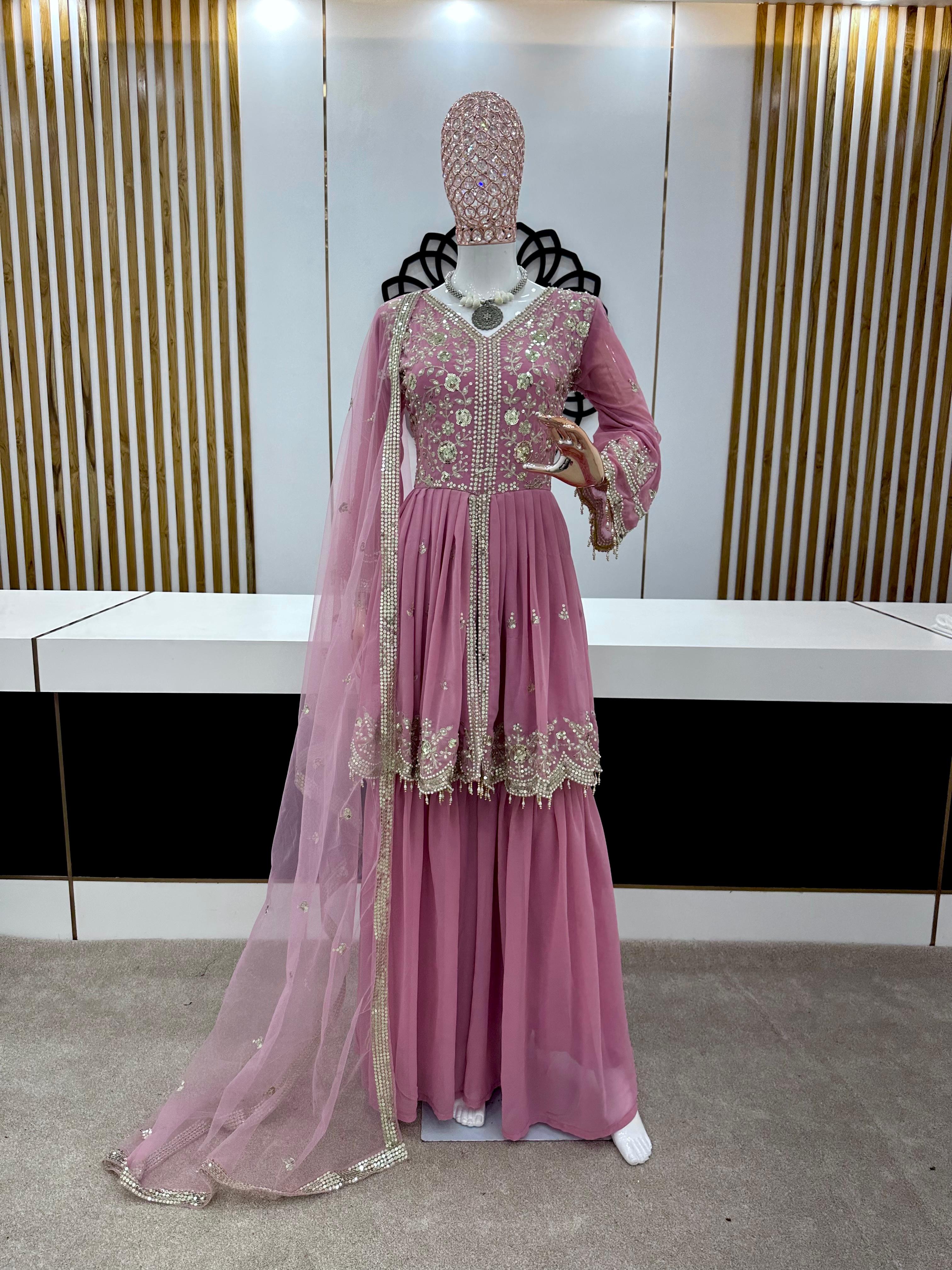 Beautiful Women’s Sharara With Top And Dupatta