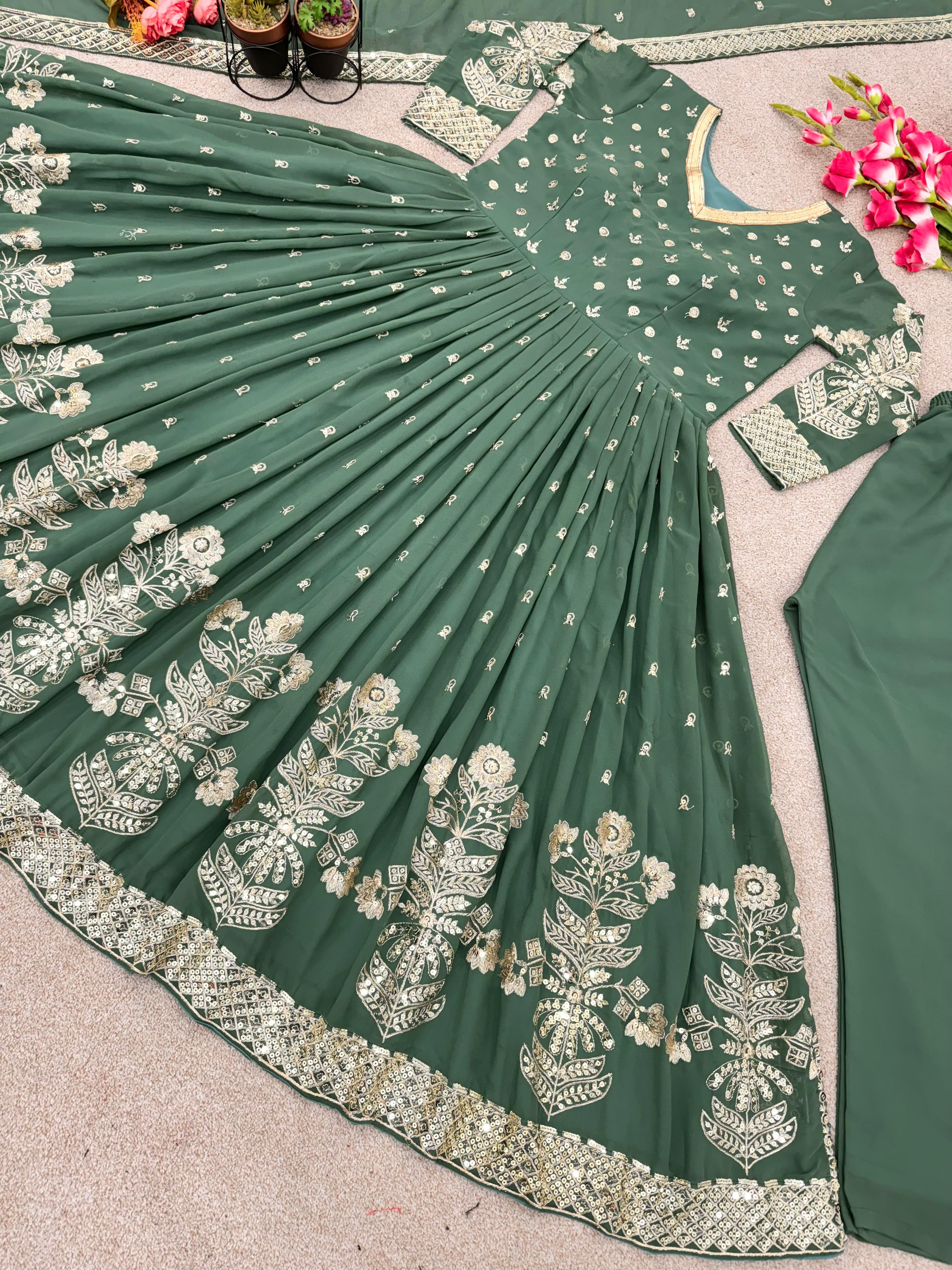 Designer Party Wear Look Fancy Top-Dupatta With Gharara