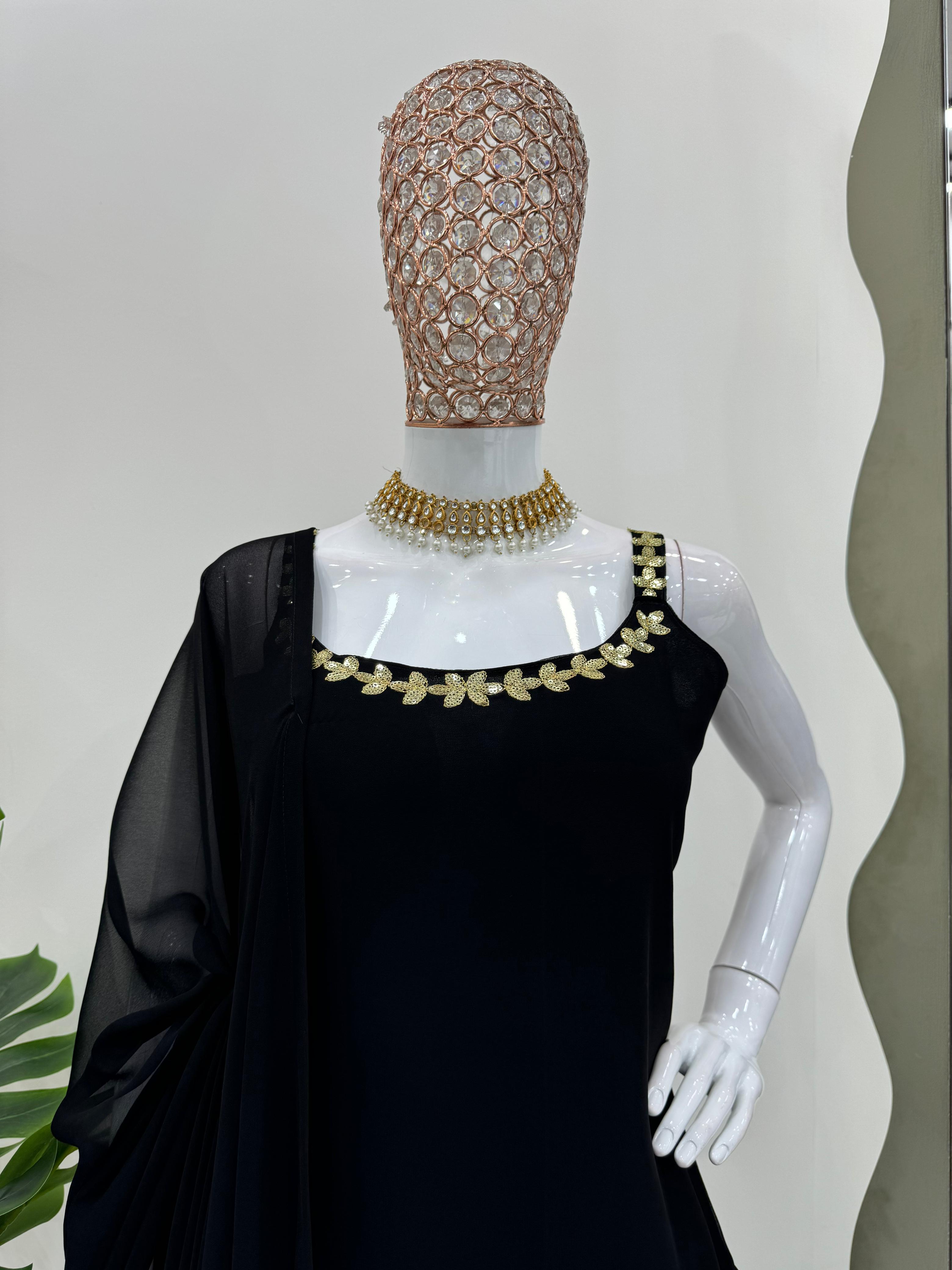 Rakhi special Top-Sharara With Dupatta