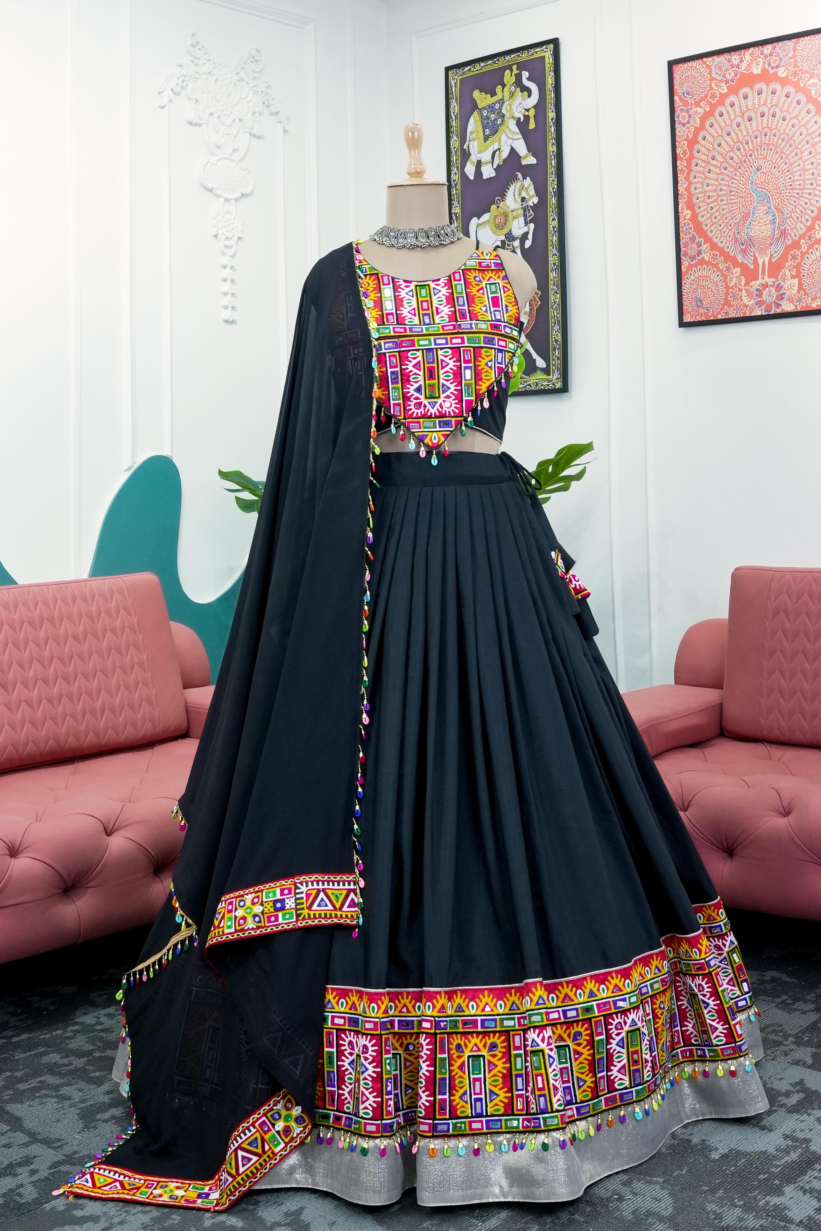 Navratri Special Black Colour Lehenga Choli With Dupatta