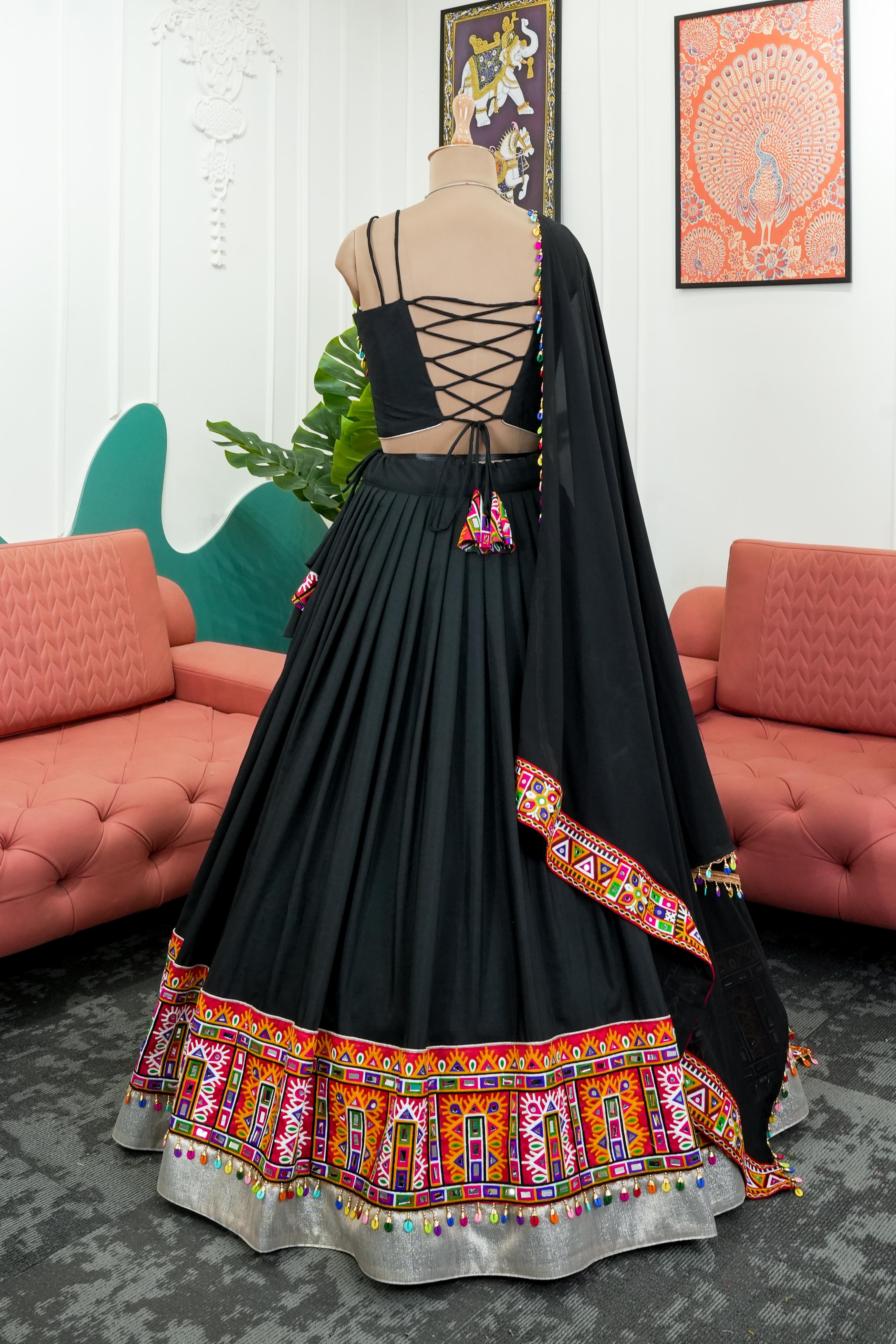 Navratri Special Black Colour Lehenga Choli With Dupatta