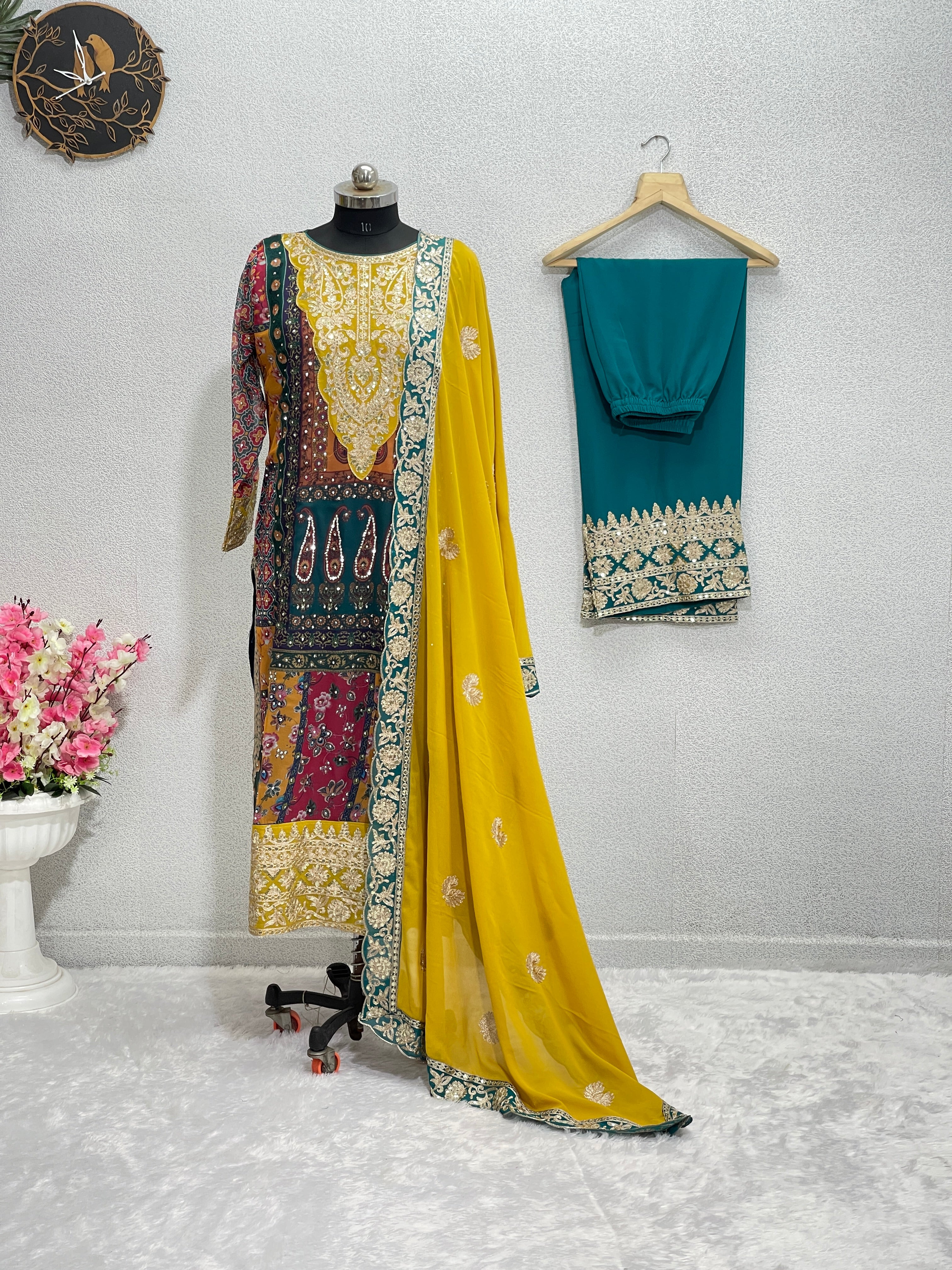 New Party Wear Salvar Suit Set With Dupatta LC-1581