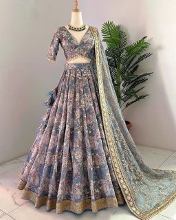 Presenting New Wedding Collection Lehenga Choli With Full Heavy Embroidery Sequence Work