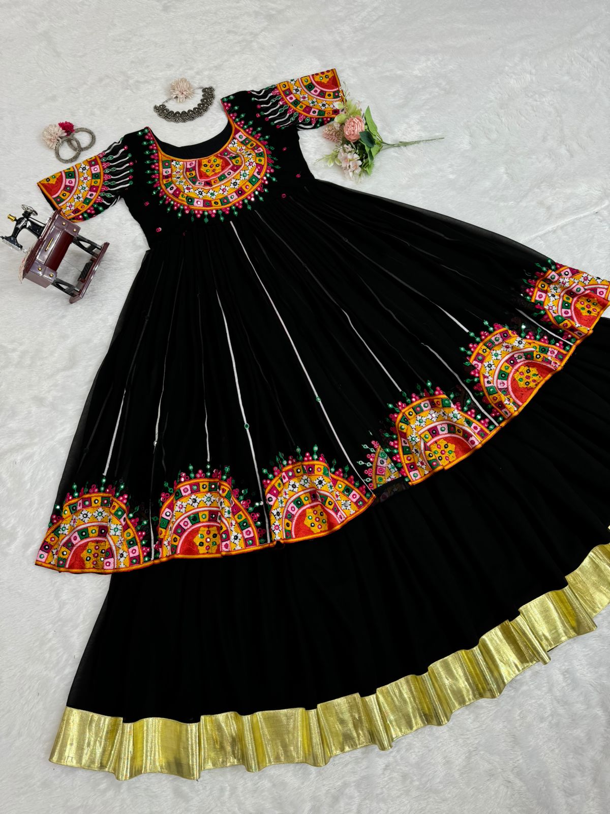 DESIGNER HEAVY EMBROIDERY SEQUENCE WORK TOP LEHENGAS WITH DUPATTA