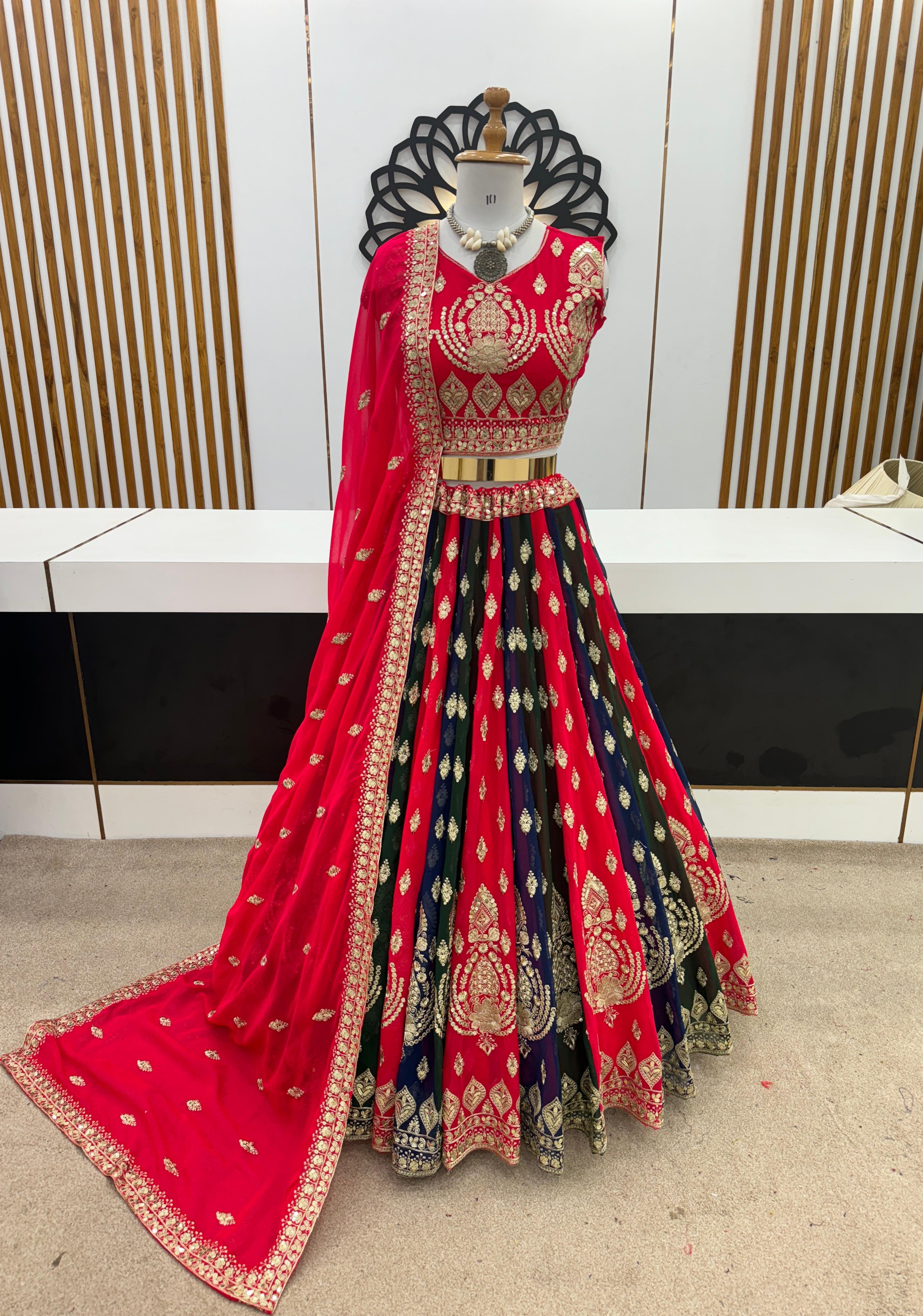 Lehenga Choli With Full Heavy Embroidery Sequence Work