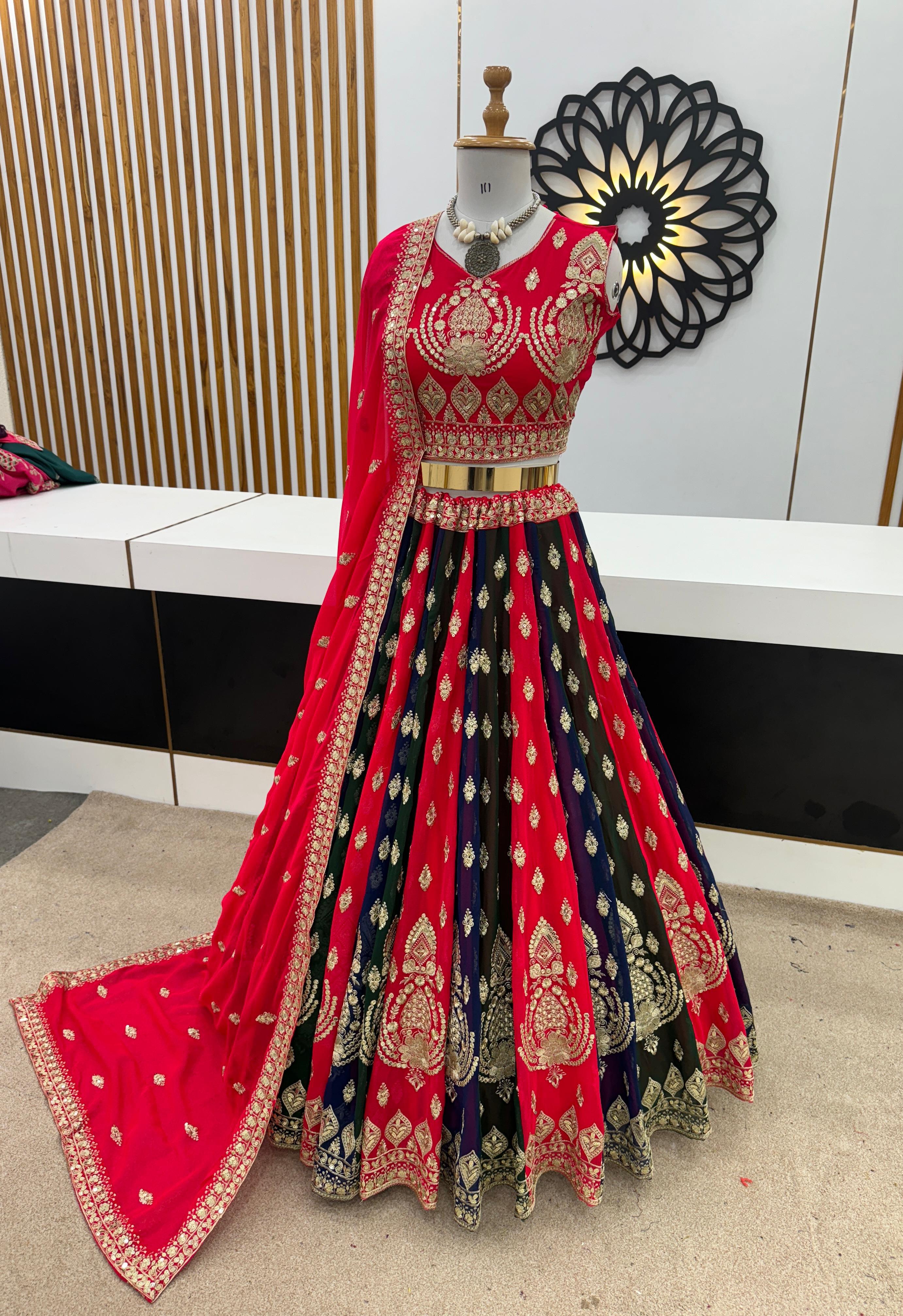 Lehenga Choli With Full Heavy Embroidery Sequence Work