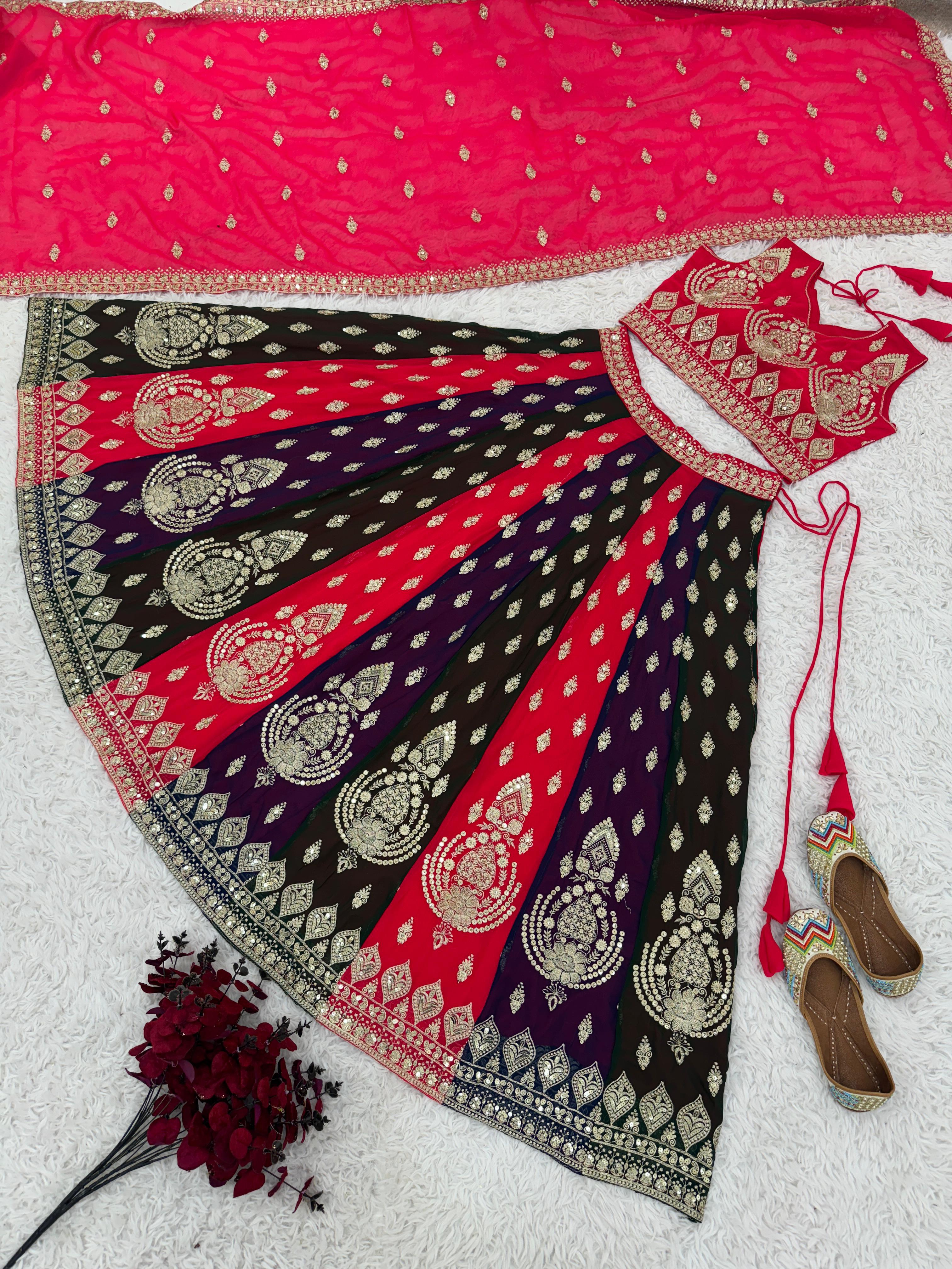 Lehenga Choli With Full Heavy Embroidery Sequence Work