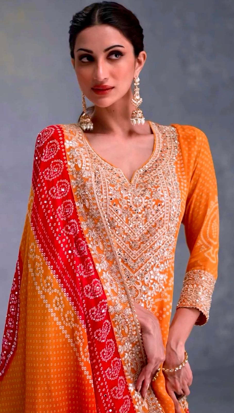 Collection In Heavy Chinon With Embroidery Sequence Work Top-Bottom And Dupatta