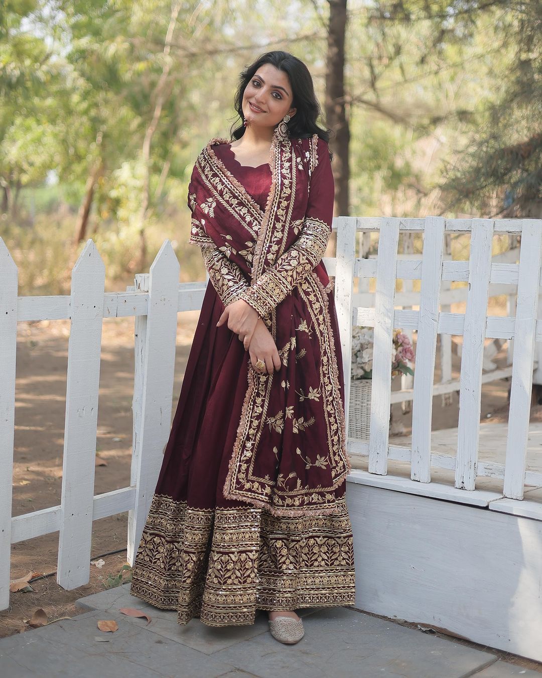 Heavy Embroidery Sequence Work Gown With Fully Stiched and Dupatta Ready to Wear Collection