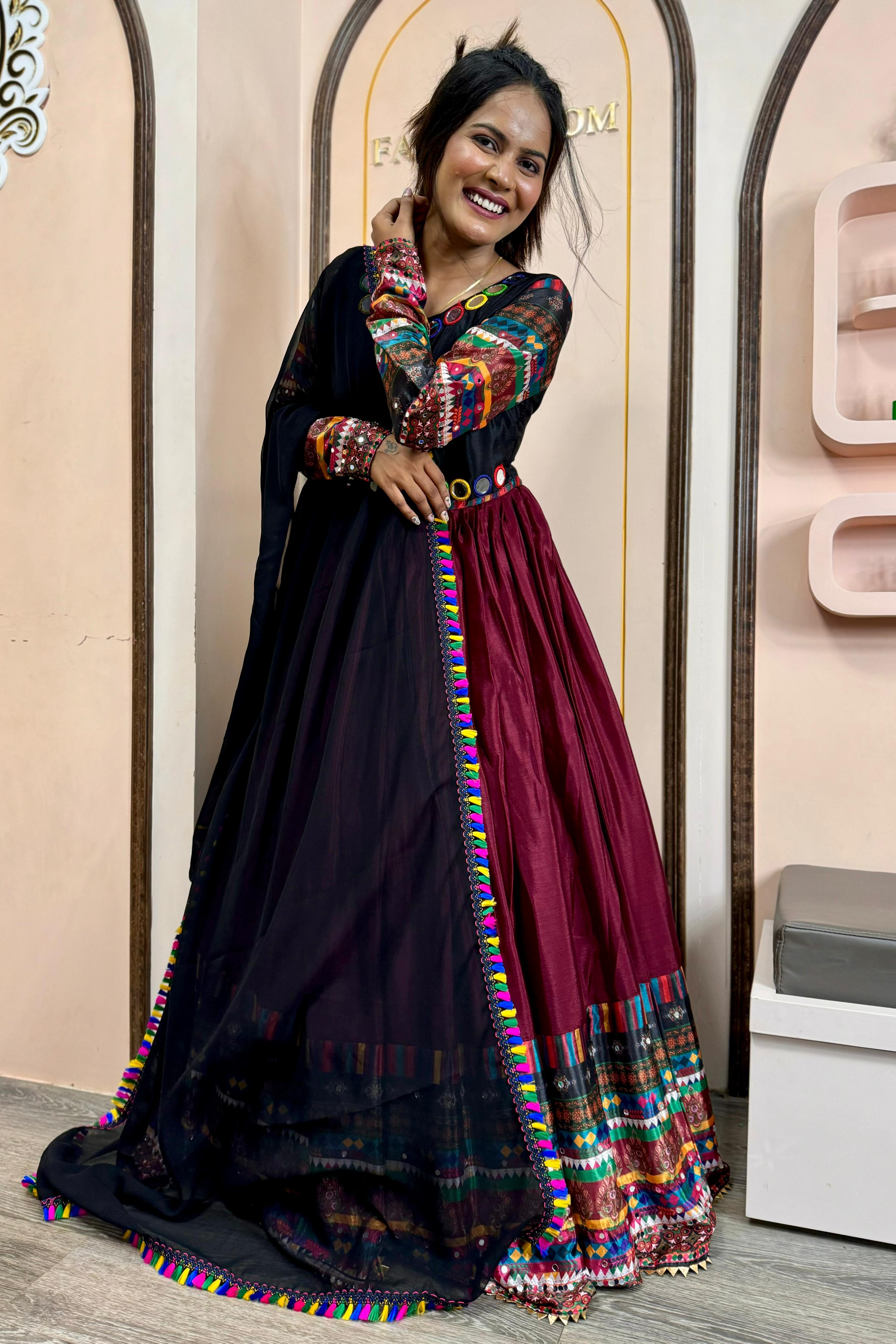 NAVRATRI COLLECTION 2 PIECE GOWN WITH  BEAUTIFUL DUPATTA