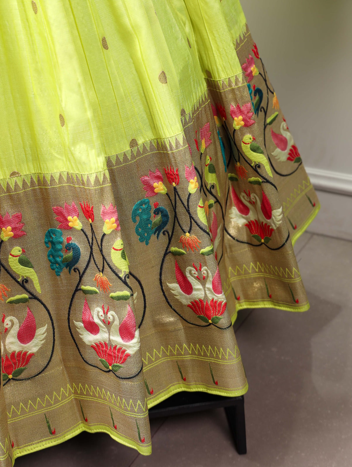 Parrot Paithani lehenga choli