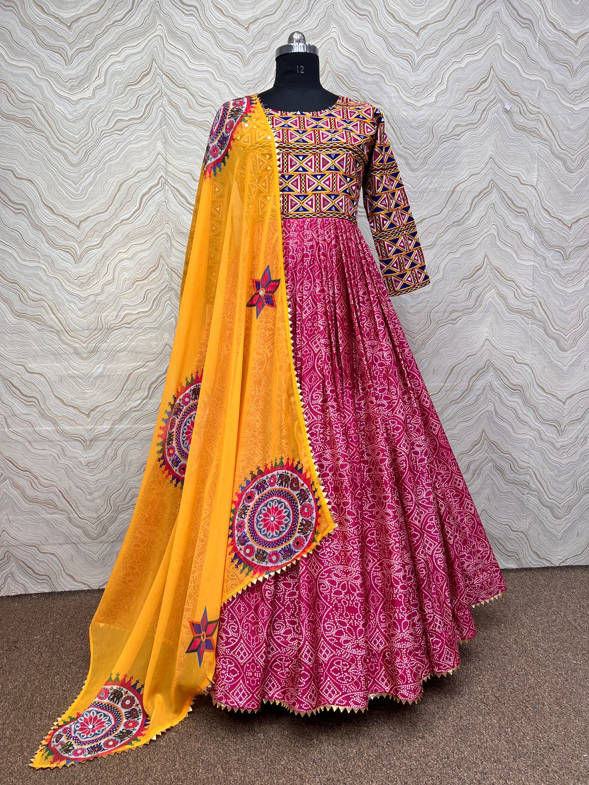 NEW FANCY DIGITAL PRINT  GOWN WITH DUPATTA