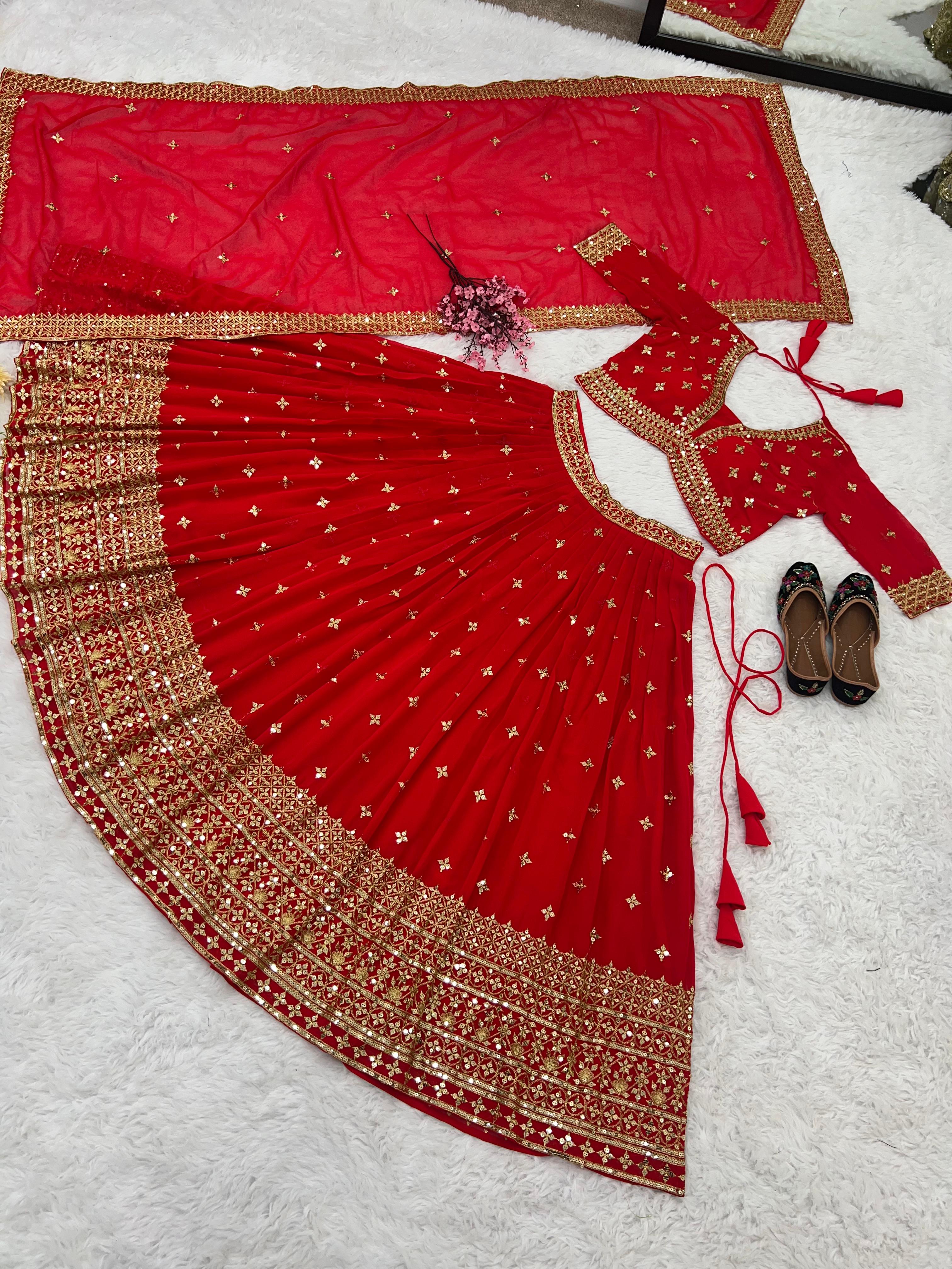 Lehenga Choli With Full Heavy Embroidery Sequence Work