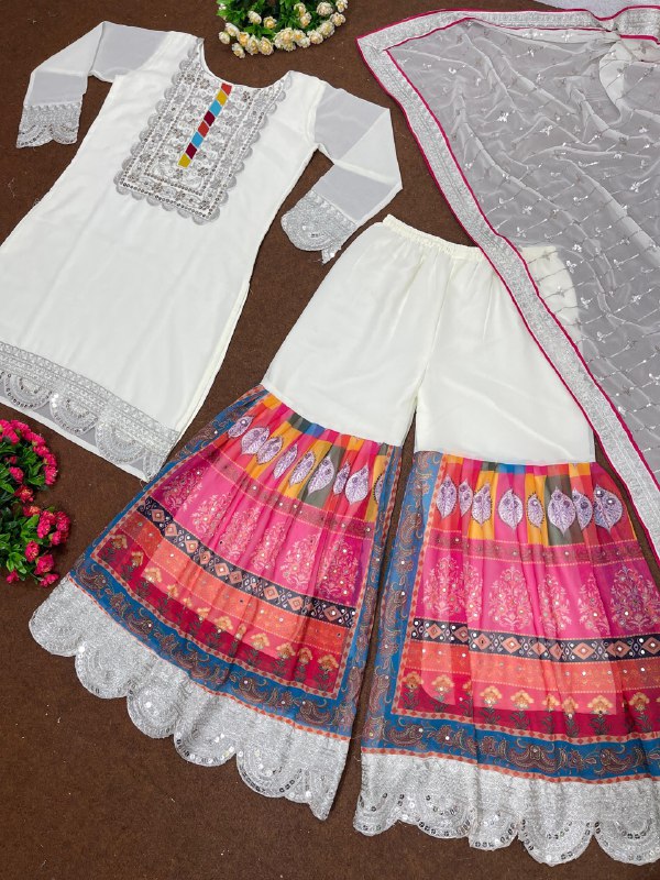 New Party Wear Salvar Suit Set With Dupatta LC-1603