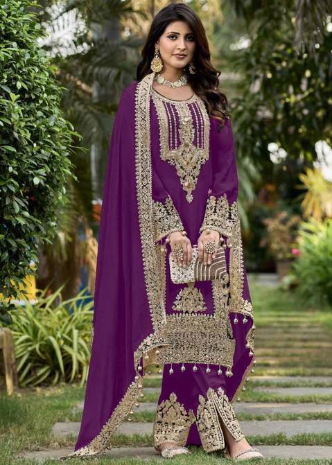 NEW DESIGNER HEAVY FUAX GEORGETTE PAKISHTANI SUIT SET KF-1628