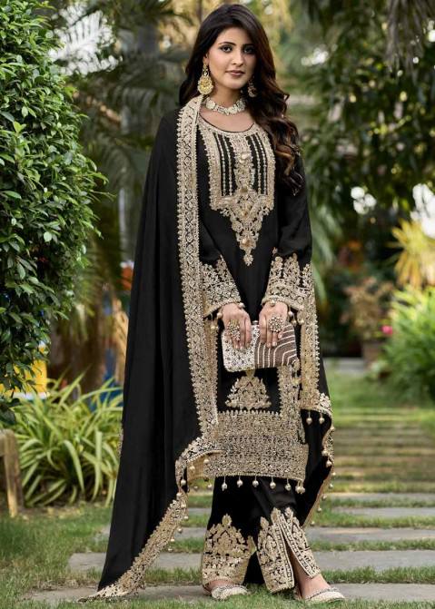 NEW DESIGNER HEAVY FUAX GEORGETTE PAKISHTANI SUIT SET KF-1628