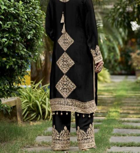 NEW DESIGNER HEAVY FUAX GEORGETTE PAKISHTANI SUIT SET KF-1628